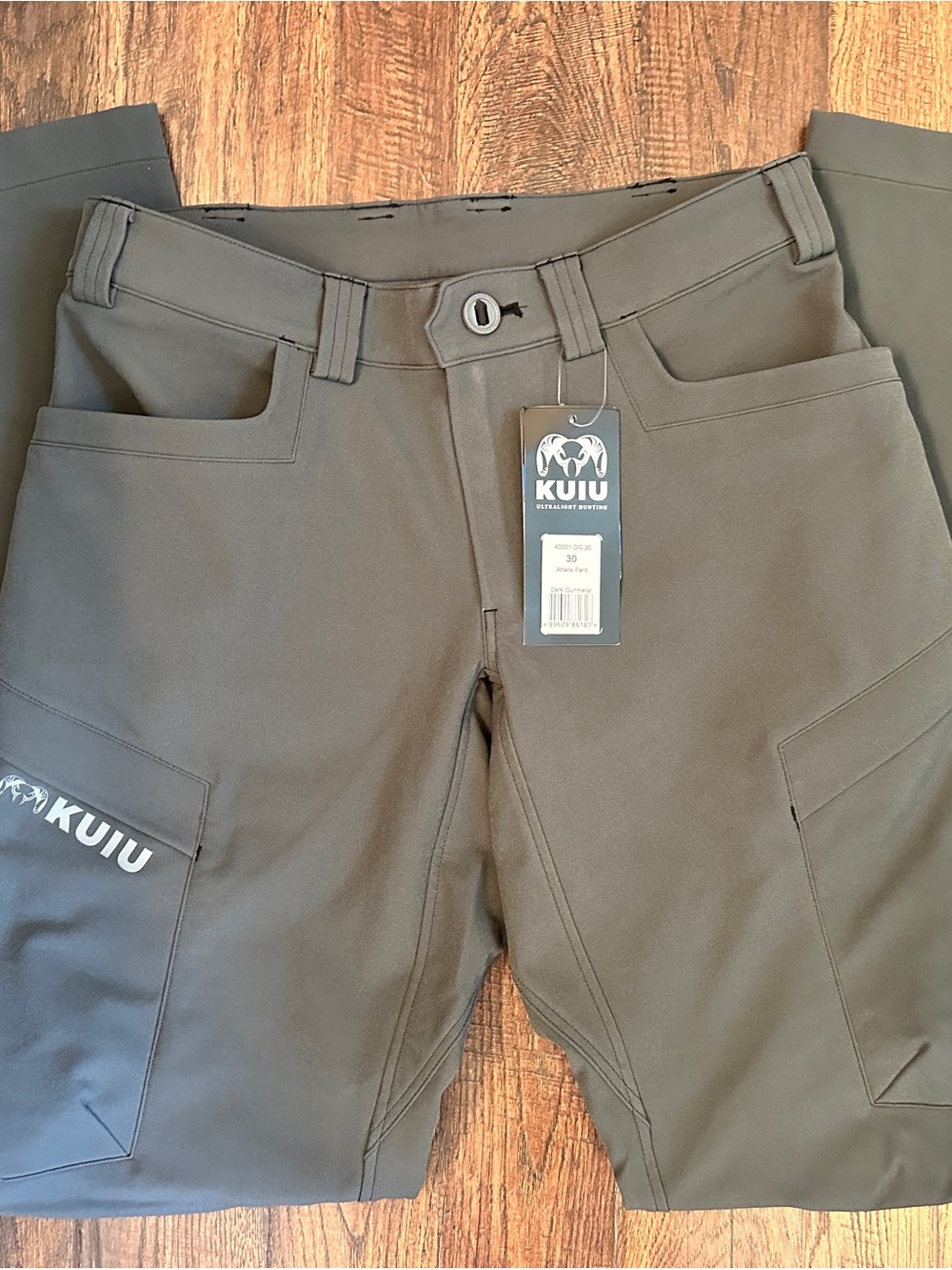 KUIU Attack Pants Mens 30 Dark Gunmetal Primeflex DWR Hiking Hunting NWT